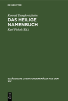 Das Heilige Namenbuch 3744639010 Book Cover