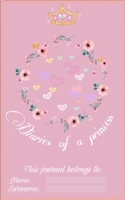 Diaries of a princess notebook .: What's a girl's life like when she believes she's a princess. Blanc lined journal for memoir writing 1691896195 Book Cover