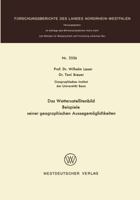 Das Wettersatellitenbild - Beispiele Seiner Geographischen Aussagemoglichkeiten 3531025562 Book Cover