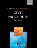 A Practical Approach to Civil Procedure (Practical Approach Series) 0198858388 Book Cover