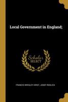 Local Government in England; 053050815X Book Cover
