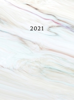 2021: Large Weekly and Monthly Planner with Marble Cover (Volume 4 Hardcover) 164842175X Book Cover