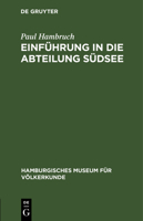 Einführung in die Abteilung Südsee 3112635639 Book Cover