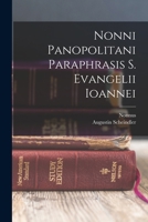 Nonni Panopolitani Paraphrasis S. Evangelii Ioannei 1015796834 Book Cover