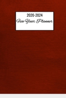 2020-2024 Five Year Planner: 2020-2024 Five Year Planning Logbook Plan Your Monthly Schedule And Write Goals 6x9 60 Pages - Red Five Year Planner Journal 167123331X Book Cover