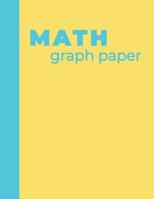Math Graph Paper: Quad Ruled 5 Squares Per Inch Squared Grid Notebook with Cute Yellow and Blue Cover Design 1082369314 Book Cover