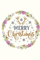 Merry Christmas: Floral Wreath Dot Grid Journal 150 Pages 6x9 1671729978 Book Cover