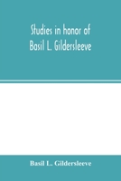 Studies in Honor of Basil L. Gildersleeve 9354002838 Book Cover