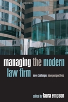 Managing the Modern Law Firm: New Challenges, New Perspectives 019958964X Book Cover