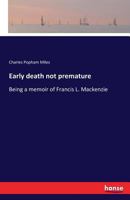 Early Death Not Premature 1270872745 Book Cover