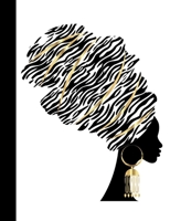 Composition Notebook: College Ruled Black & Gold Woman 1708770569 Book Cover