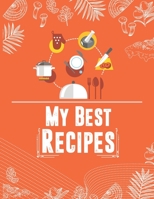 Recipe Book: Blank Recipe Journal to Write in for Women,Cookbook to Note Down Your Favorite Recipes. Blank Recipe Journal And Organizer For Recipes (8.5 x 11" 100 pages Blank Recipe Book) 1711513989 Book Cover