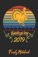 Happy Thanksgiving Day Family Notebook: Lined Journal Paper Wide Ruled Composition Notebook For School Teacher & Students Draw and Write Funny Gift In Thanksgiving From Family and Friends For Turkey 7 1695410696 Book Cover