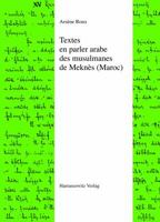 Textes En Parler Arabe Des Musulmanes de Meknes (Maroc) 3447055200 Book Cover