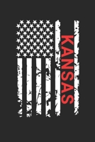Kansas: Kansas Notebook Composition Cute White And Black USA Flag- Writing Journal Notebook To Take Notes For Students, Teachers, Travelers And House ... Journal Planner, Blank Book 6 X 9 110 Pages 1713444771 Book Cover