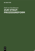 Zur Strafproze�reform 3111159353 Book Cover