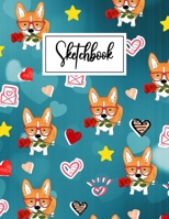 Sketchbook: Cute Corgi Cartoon Sketchbook (8.5 x 11 Inches) For Her Or Him Girlfriend Boyfriend Women Wife Husband For Drawing & doodling - Perfect ... Ideas For Corgi butt Lovers & Dog Owners. B083XTH45V Book Cover