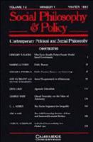 Contemporary Political and Social Philosophy: Volume 12, Part 1 0521483999 Book Cover