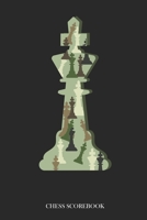 CHESS SCOREBOOK: Chess Scorebook with 100 Scorecards. Chess Silhouette. 1653233761 Book Cover