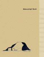 Manuscript Paper: Cat & Bear - Minimal Design Music Manuscript Book - Large (8.5 x 11 inches) - 10 Staves, 100 Pages (manuscript notebook, blank ... Design Cat & Bear Manuscript Paper Book) 197974808X Book Cover