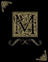 Monogram M Journal: 8.5” x 11” Regal Gold Initial Letter M Blank inspirational quote lined journal/planner/notebook/composition/diary for writing & ... Gold lettering cover (Journals to Write in) 1693015676 Book Cover