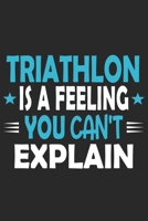 Triathlon Is A Feeling You Can't Explain 1695704258 Book Cover