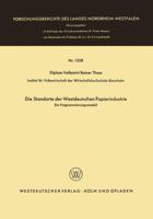 Die Standorte Der Westdeutschen Papierindustrie: Ein Programmierungsmodell 3663061310 Book Cover