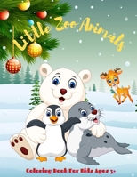 Little Zoo Animals - Coloring Book For Kids Ages 3+ B08QBRJB4S Book Cover