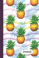 Journal: Funky Tropical Pineapple Themed Diary with Blank Lined Notebook Paper 1710278307 Book Cover