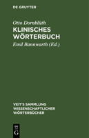 Klinisches Wörterbuch 3112355156 Book Cover