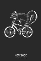 Squirrel Notebook: Cute Squirrel on Mountain Bike Lined Journal for Women, Men and Kids. Great Gift Idea for All Squirrel & Bicyle Lover. 1090486340 Book Cover