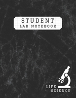 Life Sciences Student Lab Notebook: 8.5" x 11" |  100 Pages| Graph  Paper  | 5x5 Quad Ruled  | Scientific Grid  | Biology Laboratory    | Vintage Black 1690978317 Book Cover