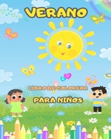 Libro de colorear de verano para niños: páginas para colorear de verano divertidas y fáciles: con flores, pájaros y muchos más para niños B0C548VWBQ Book Cover