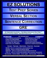 EZ Solutions: Test Prep Series: Verbal Section: Sentence Correction : Gre 1605629650 Book Cover