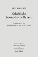 Griechische Philosophische Hymnen: Aus Dem Nachlass 3161474287 Book Cover