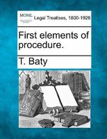 First elements of procedure. 1240044763 Book Cover