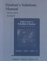 Student Solution's Manual for Essentials Probability & Statistics for Engineers & Scientists 0321783999 Book Cover