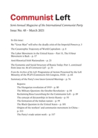 Communist Left #48: Journal of the International Communist Party 1430311711 Book Cover