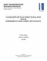Validation of Ncat Structural Test Track Experiment Using Indot Apt Facility 162260105X Book Cover