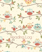 Reading Log: Write Quick Book Reports For A Reading Challenge. Reading Nook Gift For Book Nerd Kids. Owl Pattern Cover (Kids Book Diary) B084Z6BYRH Book Cover