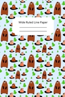 Cute Groundhog Day Theme Wide Ruled Line Paper 1650217137 Book Cover