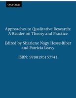 Approaches to Qualitative Research: A Reader on Theory and Practice 0195157745 Book Cover
