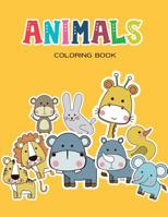 Animals Coloring Book: Children Activity Books for Kids Ages 2-4, 4-8, Boys, Girls, Fun Early Learning, Relaxation 1078241562 Book Cover