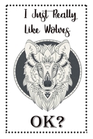 I Just Really Like Wolves OK?: Wolf Gifts For Girls 1692859099 Book Cover