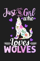 Just A Girl Who Loves Wolves: Wolf Gifts For Women - Lined Paperback Notebook Journal With Planner To Write In 1692706047 Book Cover