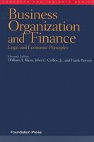 Business Organization and Finance: Legal and Economic Principles (Concepts and Insights) (Concepts & Insights) 1599412322 Book Cover