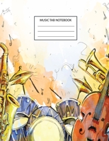 Music Notebook: Blank Sheet Music For Songwriter 150 Pages With Chord Boxes, Staff, TAB and Lyric - Instruments Cover 1692954431 Book Cover