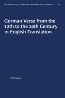 German Verse from the 12th to the 20th Century in English Translation 0807880442 Book Cover