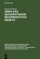 Über Das Quadratische Reziprozitätsgesetz 3112584473 Book Cover