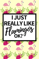 I Just Really Like Flamingos Ok?: Funny Flamingo Notebook/Journal Unique Gift Idea For Flamingo Lovers Birthday Or Christmas 1712002201 Book Cover